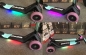 Preview: BERG Nexo mit LED LICHT MODUL faltbarer Kinderroller lime gelb