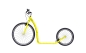 Preview: Kostka Tour Max G6 Tretroller NEON lemon