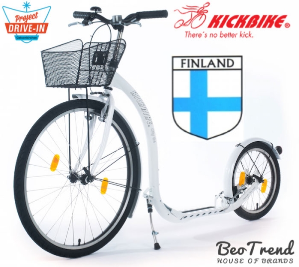 Kickbike Tretroller City G4 26/16 Zoll weiss