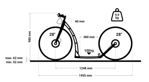 Mibo Alltrack Gravel SILVER GREY Tretroller 28/28