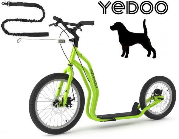 YEDOO MEZEQ Disc Dog-Scooter SPEZIAL grün