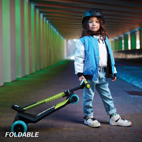 BERG Nexo mit LED LICHT MODUL faltbarer Kinderroller blau