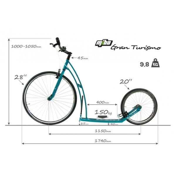 Mibo GT Tretroller schwarz